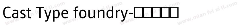 Cast Type foundry字体转换